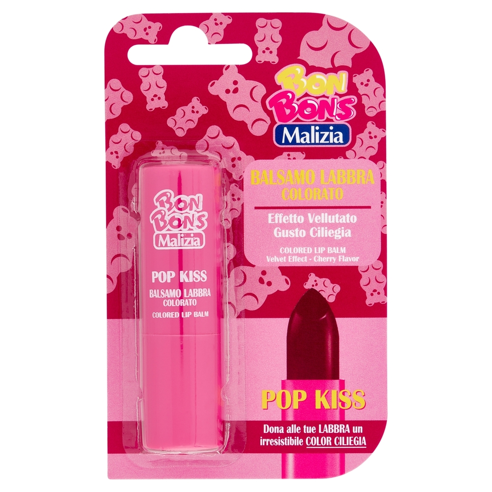 Malizia Bon Bons Balsamo Labbra Colorato Pop Kiss 3,5 mL